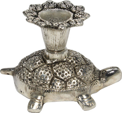 

Soujanya Tortoise Aluminium Candle Holder(Silver, Pack of 1)