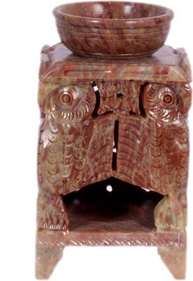 

Avinash Handicrafts Oil Burner 3.5" (4 owl) Stoneware 1 - Cup Tealight Holder(Multicolor, Pack of 1)