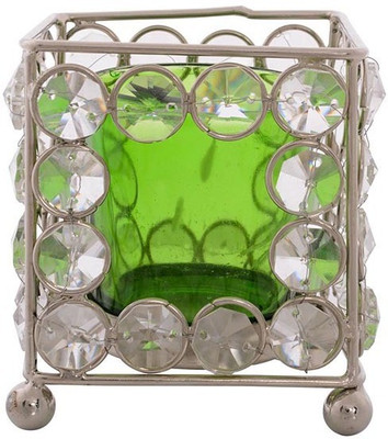 

Being Nawab Dazzling Square Crystal 1 - Cup Tealight Holder(Multicolor, Pack of 1)
