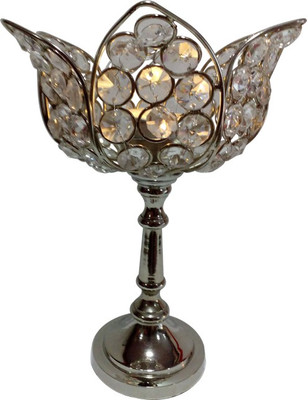 

Decor8 Aluminium 1 - Cup Candle Holder(Silver, Pack of 1)
