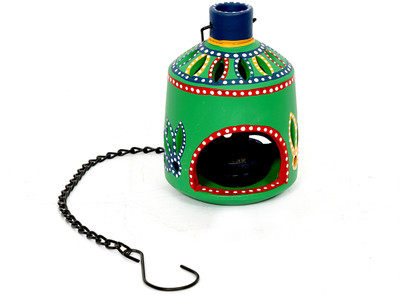 

Indikala Terracotta 1 - Cup Tealight Holder(Green, Pack of 1)