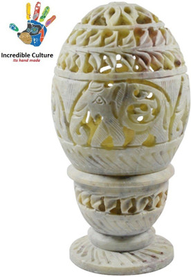 

Incredible Culture Marble Tealight Holder(White, Pack of 1)