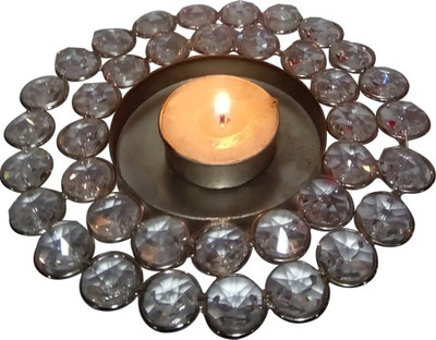 

Decor8 Aluminium 1 - Cup Candle Holder(Silver, Pack of 1)