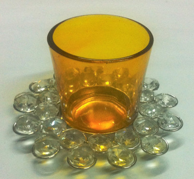 

KN Overseas Iron 1 - Cup Tealight Holder Set(Yellow, Pack of 2)