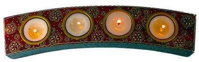 

Artlivo Wooden 1 - Cup Candle Holder(Red, Blue, Pack of 1)