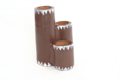 

The Ethnic Story Terracotta Candle Holder(Brown, Pack of 1)