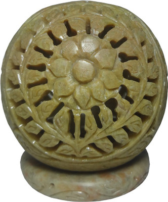 Avinash Handicrafts Stone Candle Ball 10 cm Stoneware 1 - Cup Candle Holder(Multicolor, Pack of 1)