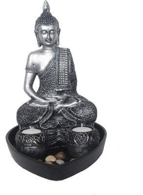 

Orchard Polyresin 2 - Cup Tealight Holder Set(Silver, Pack of 1)