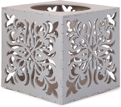 

Trends on Wall Wooden 1 - Cup Tealight Holder Set(Grey, Pack of 1)