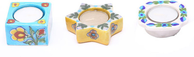 

Shilpbazaar Pottery 1 - Cup Candle Holder(Multicolor, Pack of 3)
