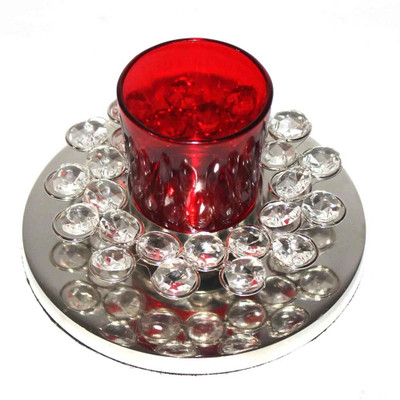 

eSoft Crystal Tealight Holder(Clear, Pack of 1)