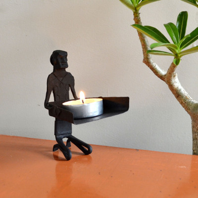46% OFF on Chinhhari Arts Supa Candle stand Iron 1 - Cup Candle Holder(Black, Pack of 1)