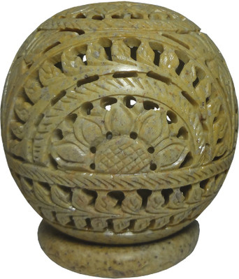 Avinash Handicrafts Stone Candle Ball 11 cm Stoneware 1 - Cup Candle Holder(Multicolor, Pack of 1)