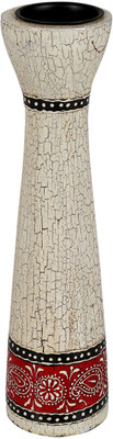 

Rajrang Vintage Candle Holder Wooden 1 - Cup Candle Holder(White, Pack of 1)