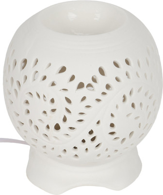 

Footista Ceramic Tealight Holder(White, Pack of 1)