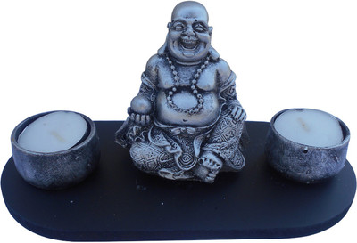 

Saugat Traders Wooden 2 - Cup Tealight Holder Set(White, Pack of 1)