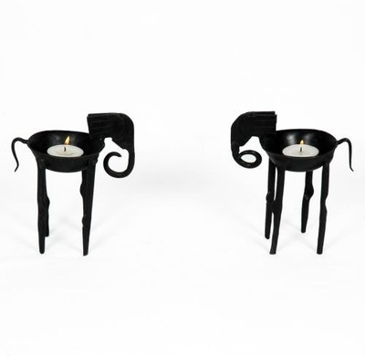 

Artlivo Iron 2 - Cup Candle Holder Set(Black, Pack of 2)
