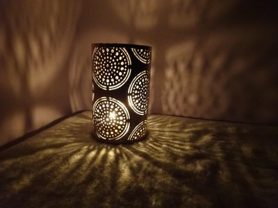 

flourish concepts Iron Tealight Holder(Copper, Pack of 1)