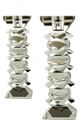 

Foyer Crystal Candle Holder(Gold, Silver, Pack of 2)