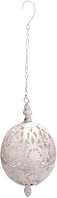 

Scrafts Metal Antique Royal Look Round WH Steel Candle Holder(White, Pack of 1)