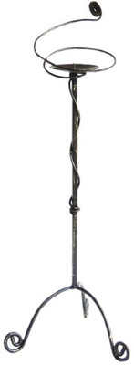 The Decor Mart Iron Candle Holder(Gold, Black, Pack of 1)