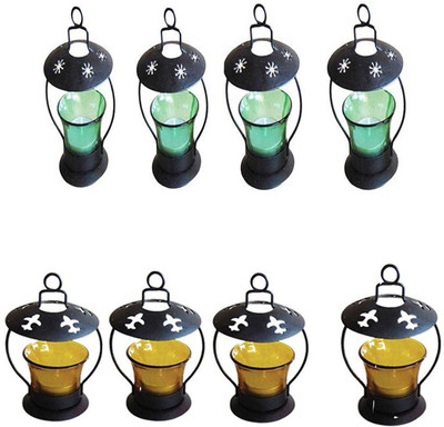 

Craft Art India Iron Candle Holder(Multicolor, Pack of 8)