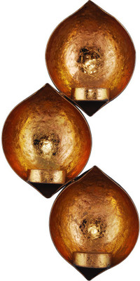 

Being Nawab Set of 3 Designer Iron 3 - Cup Tealight Holder(Gold, Pack of 1)