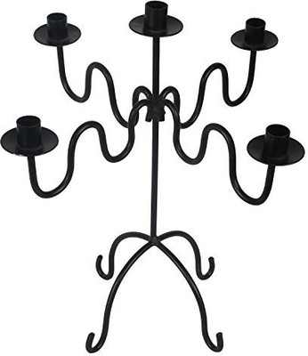 

The Decor Mart Iron Candle Holder(Black, Pack of 1)