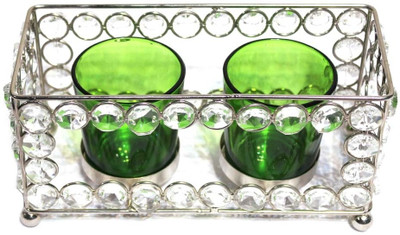 

eSoft Crystal Tealight Holder(Clear, Pack of 1)