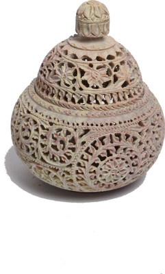 

Artist Haat Handcrafted (Hand Carved) Natural Soapstone Stoneware 1 - Cup Tealight Holder(Beige, Pack of 1)