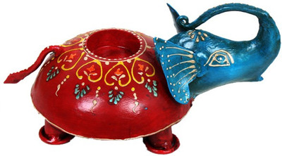 

Purpledip Elephant Iron 1 - Cup Tealight Holder(Multicolor, Pack of 1)