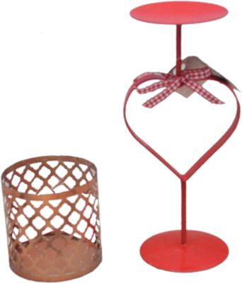 

Alishba fashion metal holder and screw in candle holder Aluminium, Copper Tealight Holder Set(Red, Brown, Pack of 2)