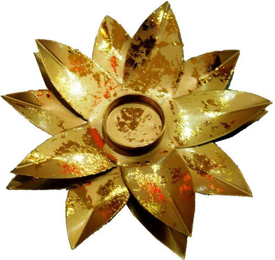 

Toygully Gold Plated 1 - Cup Tealight Holder(Gold, Pack of 1)