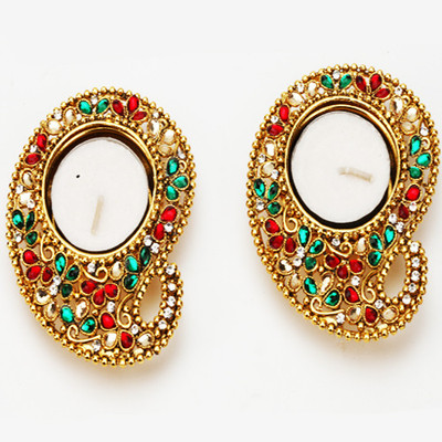

Ghasitaram Gifts Set of 2 Mango Multicolor Metal T-Lite Plastic Tealight Holder(Gold, Pack of 2)