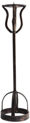 The Decor Mart Iron Candle Holder(Copper, Black, Pack of 1)