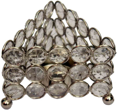 

Neyari Triangular t light diya Crystal Tealight Holder(Silver, Pack of 1)
