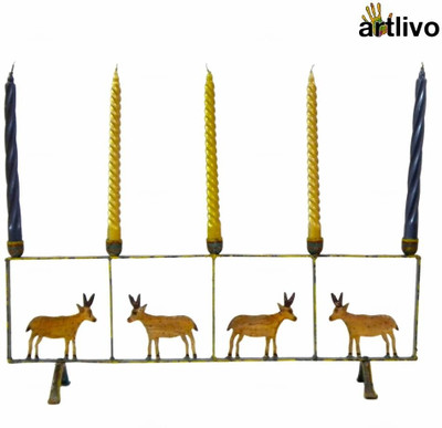 

Artlivo UBER ELEGANT Stands with Tray CH001 Iron 1 - Cup Candle Holder Set(Multicolor, Pack of 1)