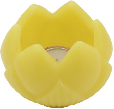 

JaipurCrafts Unique Lotus Shaped Porcelain 1 - Cup Tealight Holder(Yellow, Pack of 2)