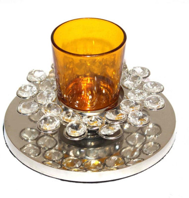 

eSoft Crystal Tealight Holder(Clear, Pack of 1)