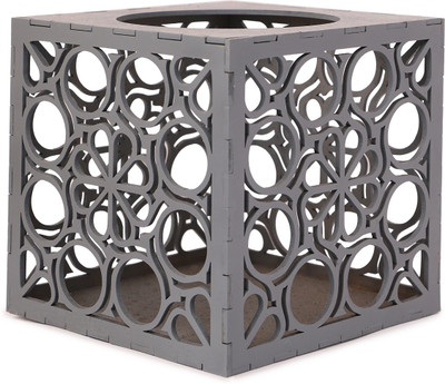 

Trends on Wall Wooden 2 - Cup Tealight Holder Set(Grey, Pack of 1)
