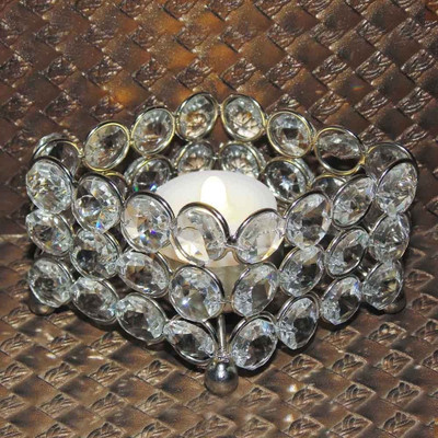

eSoft Crystal Tealight Holder(Clear, Pack of 1)