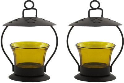 

Craft Art India Iron Candle Holder(Yellow, Pack of 2)