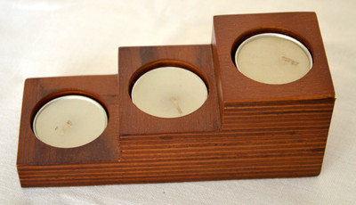 

Kreatish StairsCandleStand Wooden 3 - Cup Tealight Holder(Brown, Pack of 4)