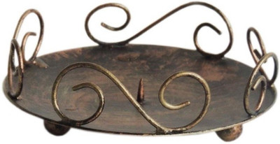 

The Decor Mart Iron Candle Holder(Copper, Black, Pack of 1)