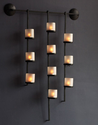 

Orange Tree Iron Tealight Holder(Black, Pack of 3)