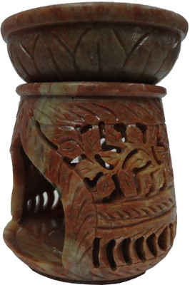 

Avinash Handicrafts Tapered Cone Shape oil burner 3" Stoneware 1 - Cup Tealight Holder(Multicolor, Pack of 1)
