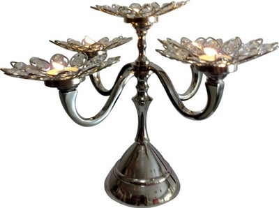 

Decor8 Aluminium 5 - Cup Candle Holder(Silver, Pack of 1)
