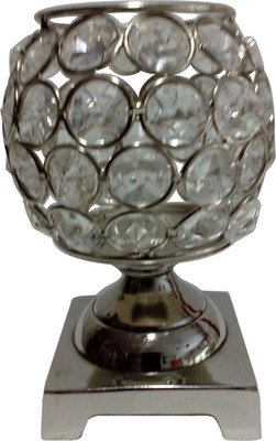 

Decor8 Aluminium 1 - Cup Candle Holder(Silver, Pack of 1)