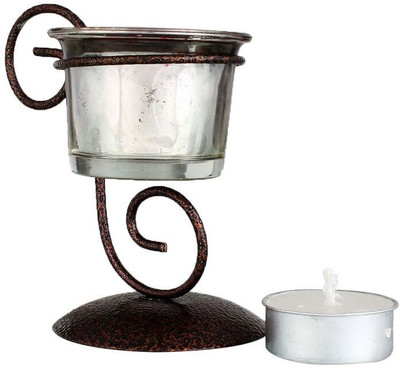 

Bliss Butter Cup Iron 1 - Cup Tealight Holder(Brown, Pack of 3)