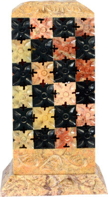 

Avinash Handicrafts Soap Stone Carved Candle Lamp chess style 6x3" Stoneware 1 - Cup Tealight Holder(Multicolor, Pack of 1)